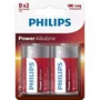 Philips Pilas Alcalinas D LR20 1,5V Pack de 2